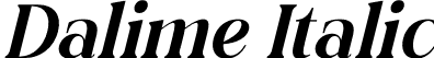 Dalime Italic font | Dalime Italic.otf