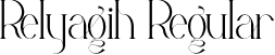 Relyagih Regular font | Relyagih.otf