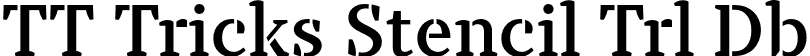 TT Tricks Stencil Trl Db font | TT-Tricks-Stencil-Trial-DemiBold.otf