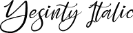 Yesinty Italic font | Yesinty Italic.ttf