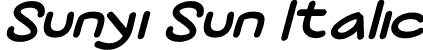 Sunyi Sun Italic font | Sunyi Sun italic.otf