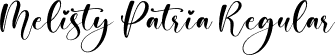 Melisty Patria Regular font | Melisty Patria.ttf