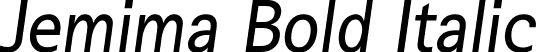 Jemima Bold Italic font | Jemima-BoldItalic.ttf