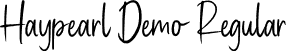 Haypearl Demo Regular font | Haypearl-Demo-1.ttf