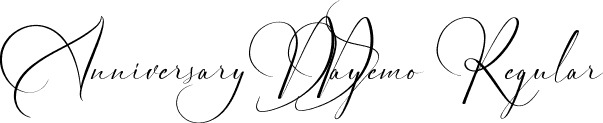 Anniversary Day Demo Regular font | AnniversaryDayDemoRegular.ttf