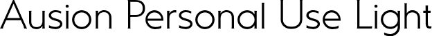 Ausion Personal Use Light font | AusionPersonalUse-Light.otf