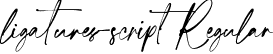 ligatures-script Regular font | ligatures-script-Regular.ttf