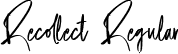 Recollect Regular font | Recollect.ttf