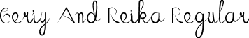 Geriy And Reika Regular font | GeriyAndReika.otf