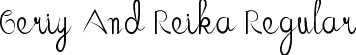 Geriy And Reika Regular font | GeriyAndReika.ttf