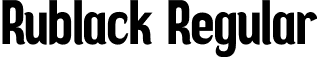 Rublack Regular font | Rublack-7Bn9A.otf