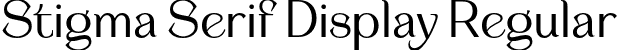 Stigma Serif Display Regular font | Stigma Display Typeface.otf