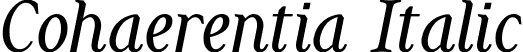 Cohaerentia Italic font | Cohaerentia-Italic.ttf