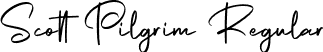 Scott Pilgrim Regular font | Scott Pilgrim FREE.otf