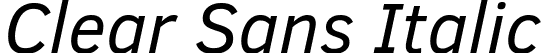 Clear Sans Italic font | ClearSans-Italic.ttf