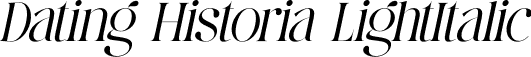 Dating Historia LightItalic font | DatingHistoria-LightItalic.otf