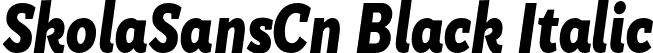 SkolaSansCn Black Italic font | SkolaSansCn-BlackItalic.otf