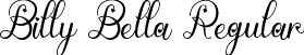 Billy Bella Regular font | BillyBella.ttf