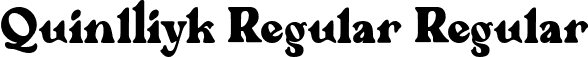 Quinlliyk Regular Regular font | QuinlliykRegular-gx3ME.ttf