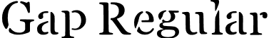 Gap Regular font | Gap-Regular.otf