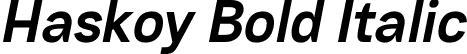 Haskoy Bold Italic font | Haskoy-BoldItalic.otf