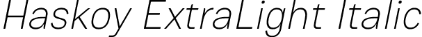 Haskoy ExtraLight Italic font | Haskoy-ExtraLightItalic.otf