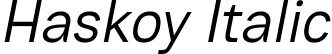 Haskoy Italic font | Haskoy-Italic.otf