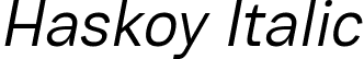 Haskoy Italic font | Haskoy-Italic.ttf