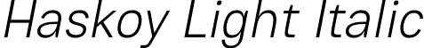 Haskoy Light Italic font | Haskoy-LightItalic.otf