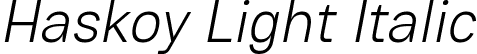 Haskoy Light Italic font | Haskoy-LightItalic.ttf