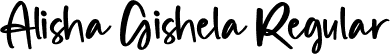 Alisha Gishela Regular font | Alisha Gishela.ttf