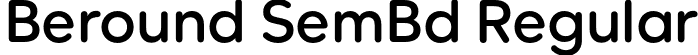 Beround SemBd Regular font | beround-semibold.otf