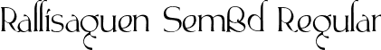 Rallisaguen SemBd Regular font | Rallisaguen-SemiBold.otf