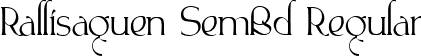 Rallisaguen SemBd Regular font | Rallisaguen-SemiBold.ttf