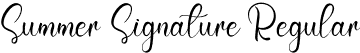 Summer Signature Regular font | Summer Signature.otf