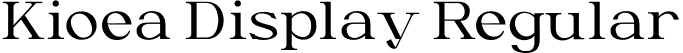 Kioea Display Regular font | Kioea.ttf
