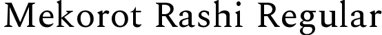 Mekorot Rashi Regular font | Mekorot-Rashi-Regular.ttf