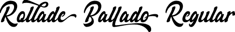 Rollade Ballado Regular font | Rollade Ballado.ttf