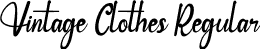 Vintage Clothes Regular font | Vintage Clothes.otf