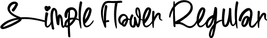 Simple Flower Regular font | SimpleFlower.otf