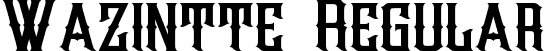 Wazintte Regular font | Wazintte.ttf