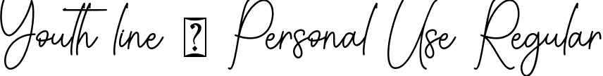 Youth line - Personal Use Regular font | YouthLinePersonalUse-GOy0O.ttf