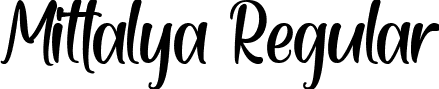 Mittalya Regular font | Mittalya.otf