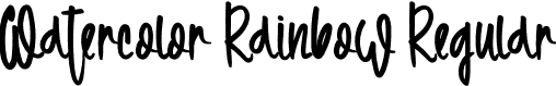 Watercolor Rainbow Regular font | WatercolorRainbow.otf