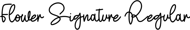 Flower Signature Regular font | FlowerSignature.otf