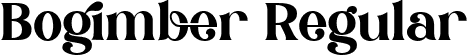 Bogimber Regular font | Bogimber.ttf