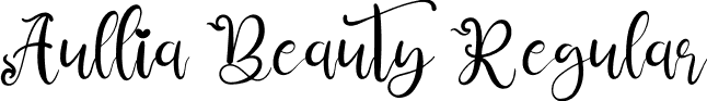 Aullia Beauty Regular font | Aullia Beauty.ttf