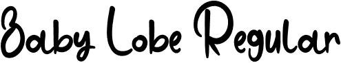 Baby Lobe Regular font | BabyLobe.otf