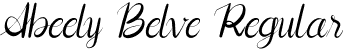 Abeely Belve Regular font | Abeely Belve Demo Version.otf