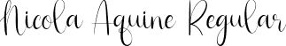 Nicola Aquine Regular font | Nicola-Aquine.ttf